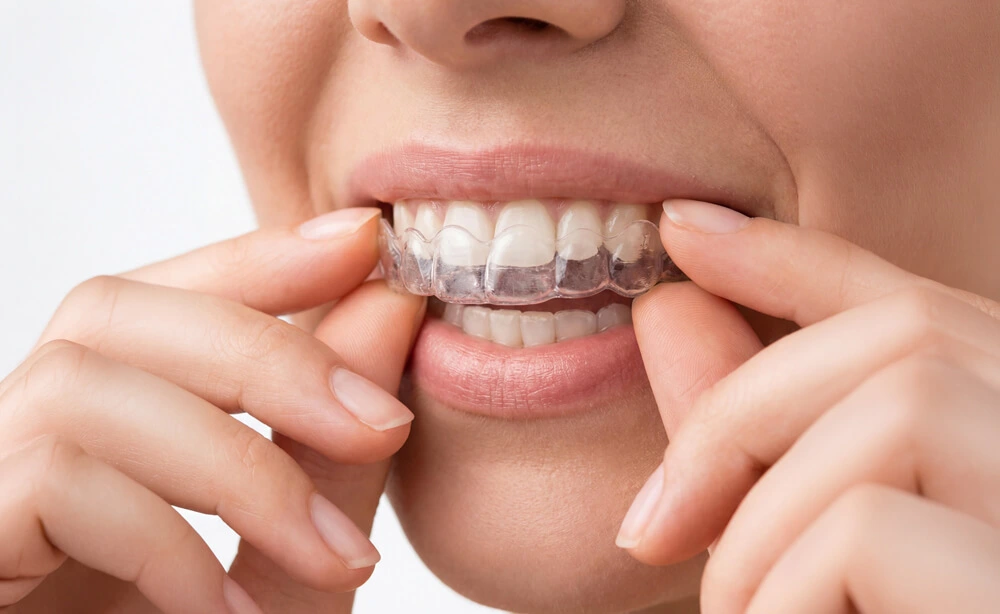 Sorriso com alinhador invisível